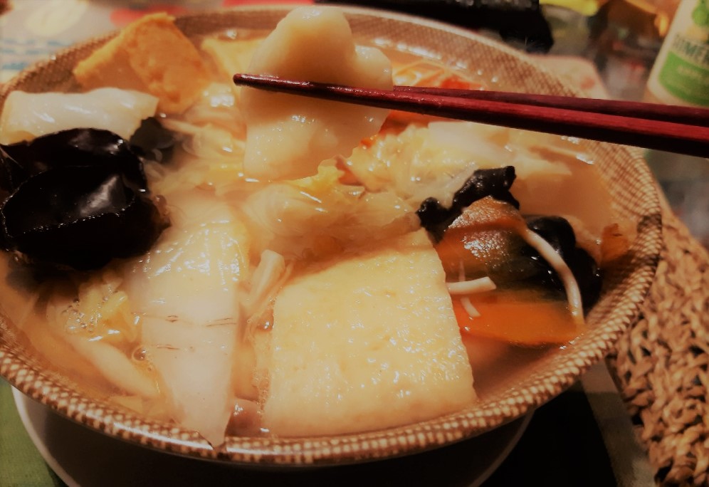 清冰箱料理/海鮮麵疙瘩/先揉好麵團再下鍋煮/表面較光滑