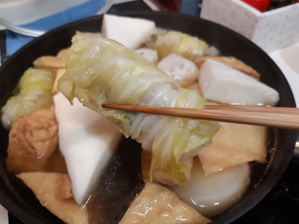 日本東京 | 清冰箱料理 | 關東煮 X 無敵沾醬 | 湯頭就交給這2位惹 | 恨不得天天都吃到 3 高麗菜捲大加分