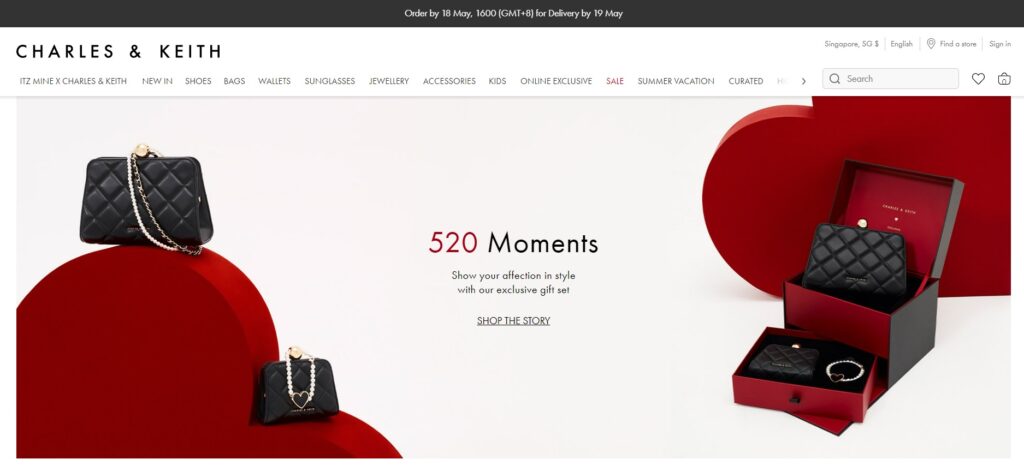 資料來源：CHARLES & KEITH 小CＫ新加坡官網
