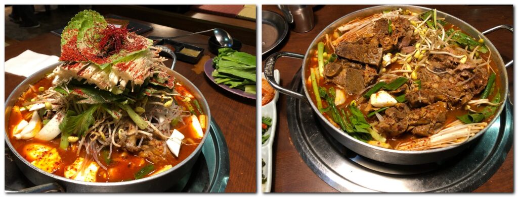 馬鈴薯豬骨湯(左:上桌美照 右:4大塊豬骨)／Photo Credit：逆耳小姐