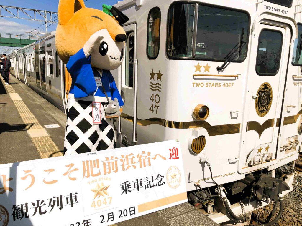 雙星4047列車所停靠的肥前濱宿小站／Photo Credit：逆耳小姐