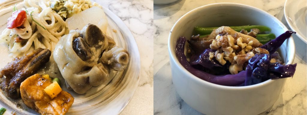 那裡的早餐可以吃到下午1點半還很厲害!!︱煙波花蓮太魯閣沁海館1泊1食 23 樹豆燜豬腳、迷你蔬菜飯/Photo Credit:逆耳小姐